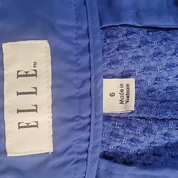 ELLE Royal Blue Indigo Bloom Shorts, Size: 6 - Picture 5 of 7